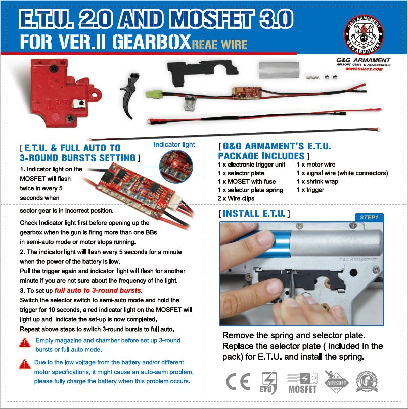 トイガン G&G ETU 2.0 MOSFET 3.0+Vertical Trigger G&G G-11-137-1 E.T.U. 2.0 AND MOSFET 3.0 + Vertical Trigger