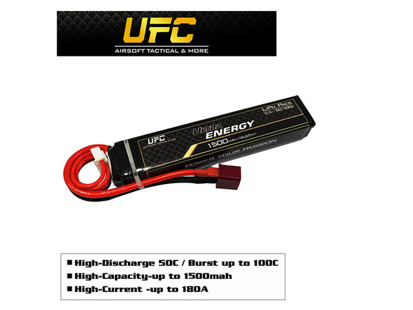 STORM POWER UFC PRO LINE 1500 mAh 11.1V 50C-100C COMPACT BABY TOOTSIE LIPO BATTERY