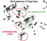 WE M4 GBBR STEEL TRIGGER BOX ASSEMBLY VER.3