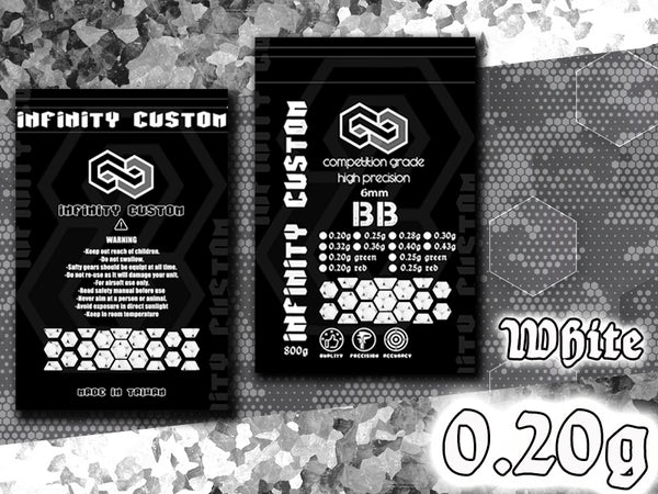 INFINITY CUSTOM 0.20g HIGH PRECISION WHITE BBS -800g