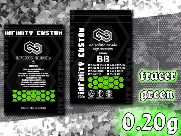 INFINITY CUSTOM 0.20g HIGH PRECISION GREEN TRACER BBS -800g