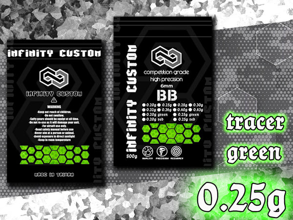 INFINITY CUSTOM 0.25g HIGH PRECISION GREEN TRACER BBS -800g