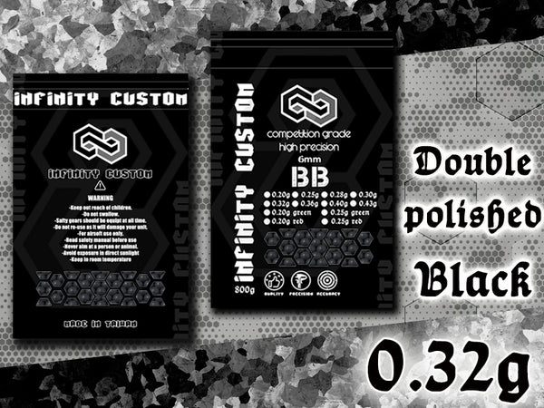 INFINITY CUSTOM 0.32g HIGH PRECISION BLACK BBS -800g