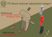 TTI TACTICAL ADJUSTABLE TRIGGER FOR G-SERIES/AAP01/WE GALAXY -SILVER