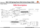 MAPLE LEAF MLC-338 SNIPER RIFLE-DELUX EDITION-TAN (560FPS)