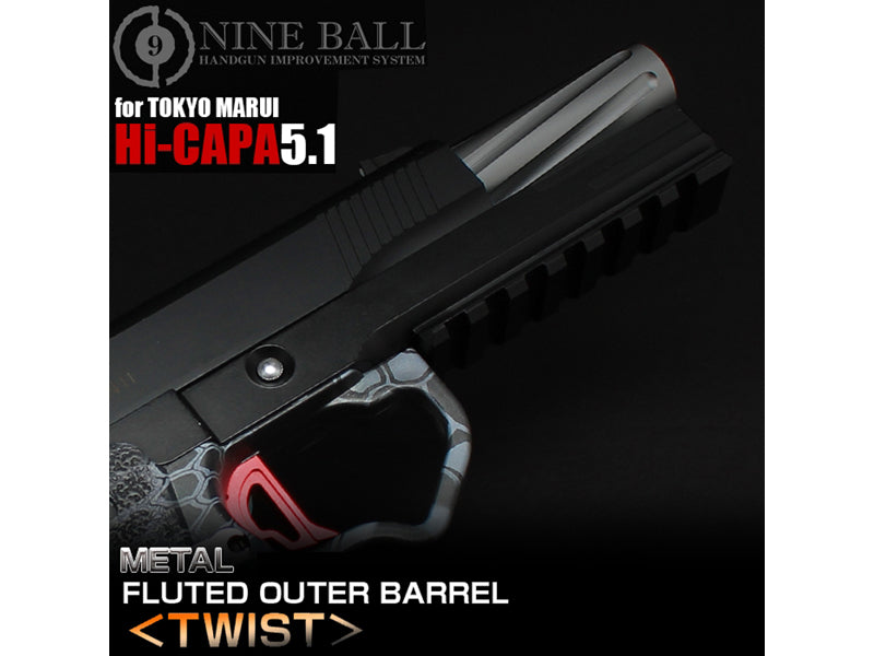 売れ筋ランキングも BALL NINE Twisted 5.1-GUN Hi-CAPA for Barrel Outer Fixed イエローゴールド