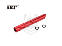 5KU HI CAPA ALUMINUM THREADED TORNADO FIXED BARREL-RED